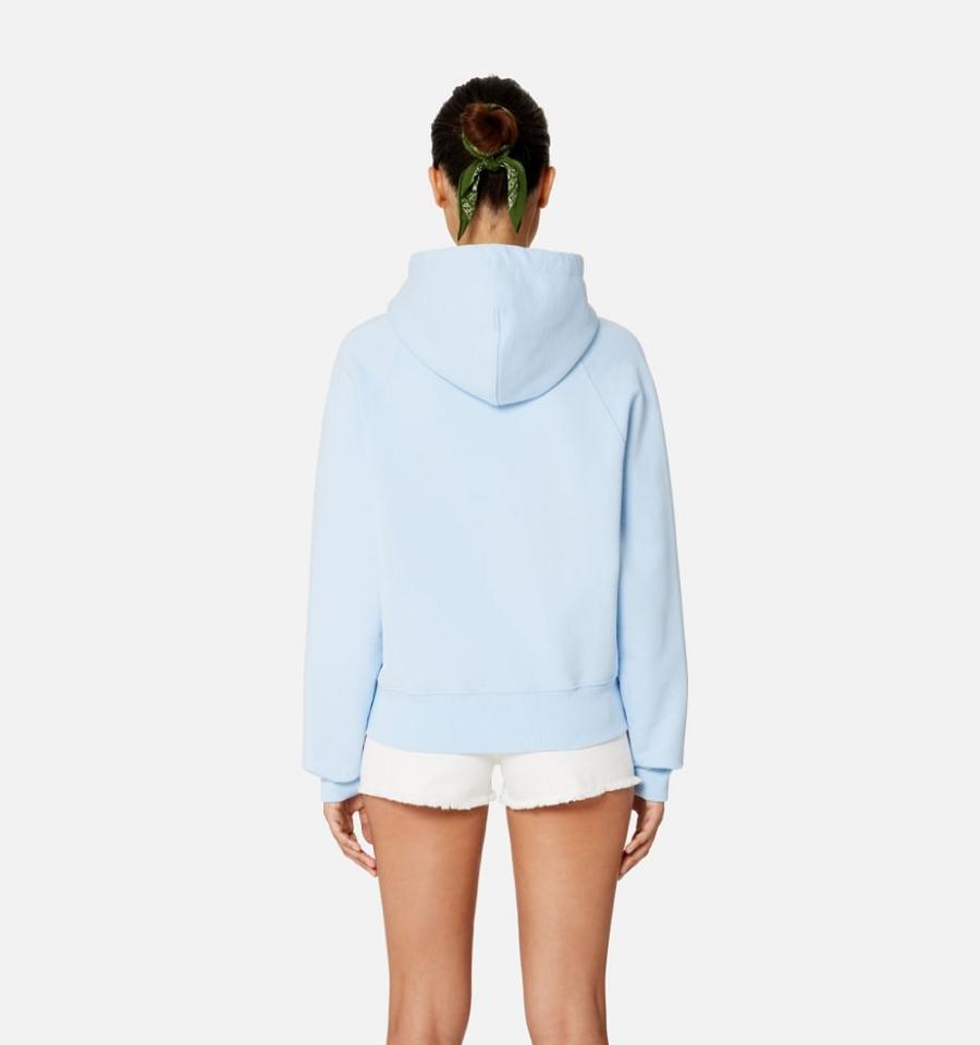 Women's Ami Paris Ami de Coeur Hoodies Blue | ami-MY582