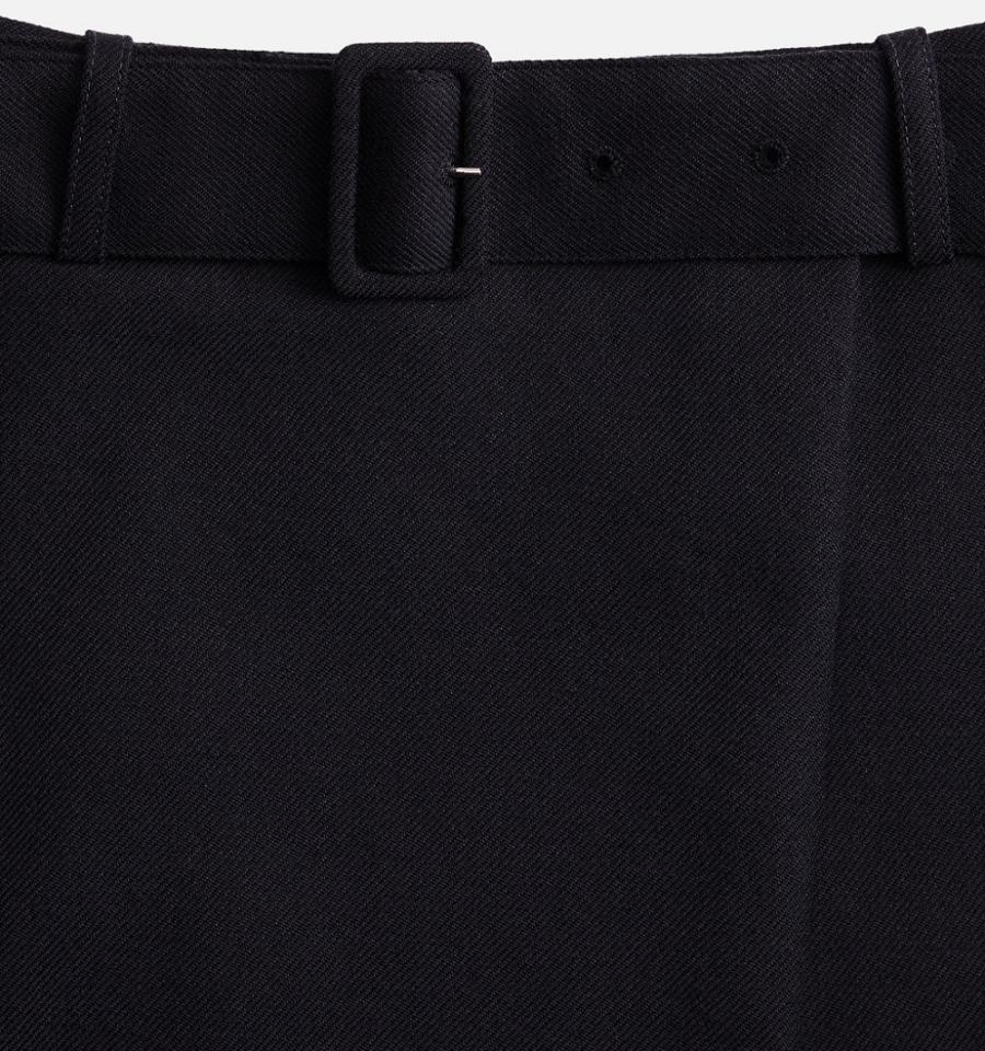 Women's Ami Paris Belted Mini Skirts Black | ami-MY222