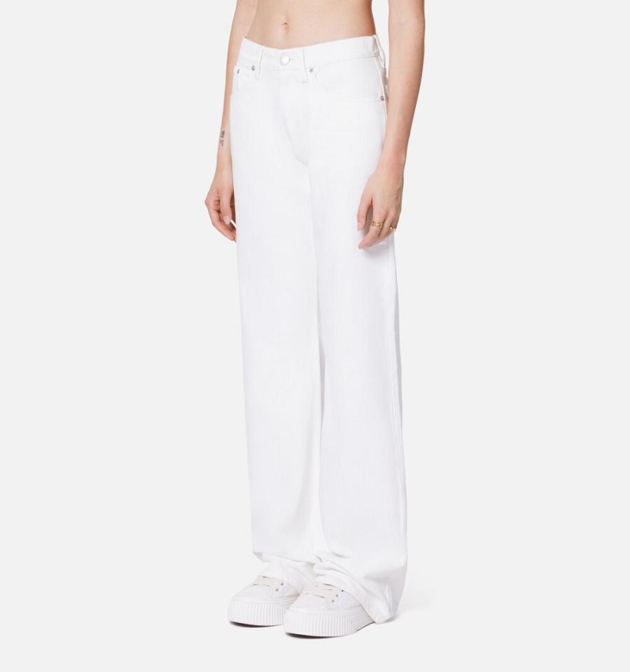 Women's Ami Paris Boyfriend Fit Denim White | ami-MY431