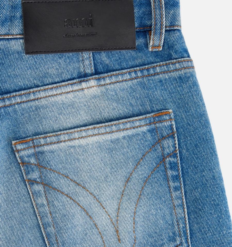 Women's Ami Paris Flare Fit Jeans Blue | ami-MY622