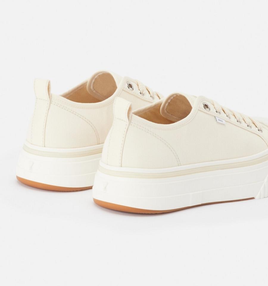 Women's Ami Paris Low Top Ami 1980 Sneakers Beige | ami-MY285