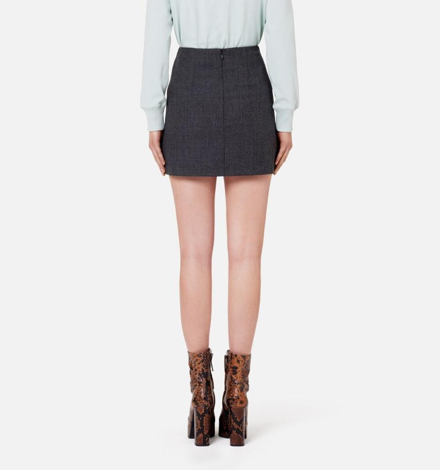 Women's Ami Paris Mini Skirts Grey | ami-MY549