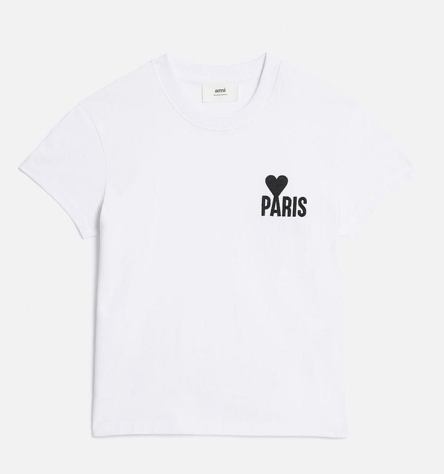 Women\'s Ami Paris Paris Ami de Coeur T Shirts White | ami-MY425