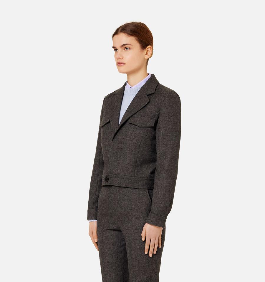 Women's Ami Paris Short Suits Grey | ami-MY283