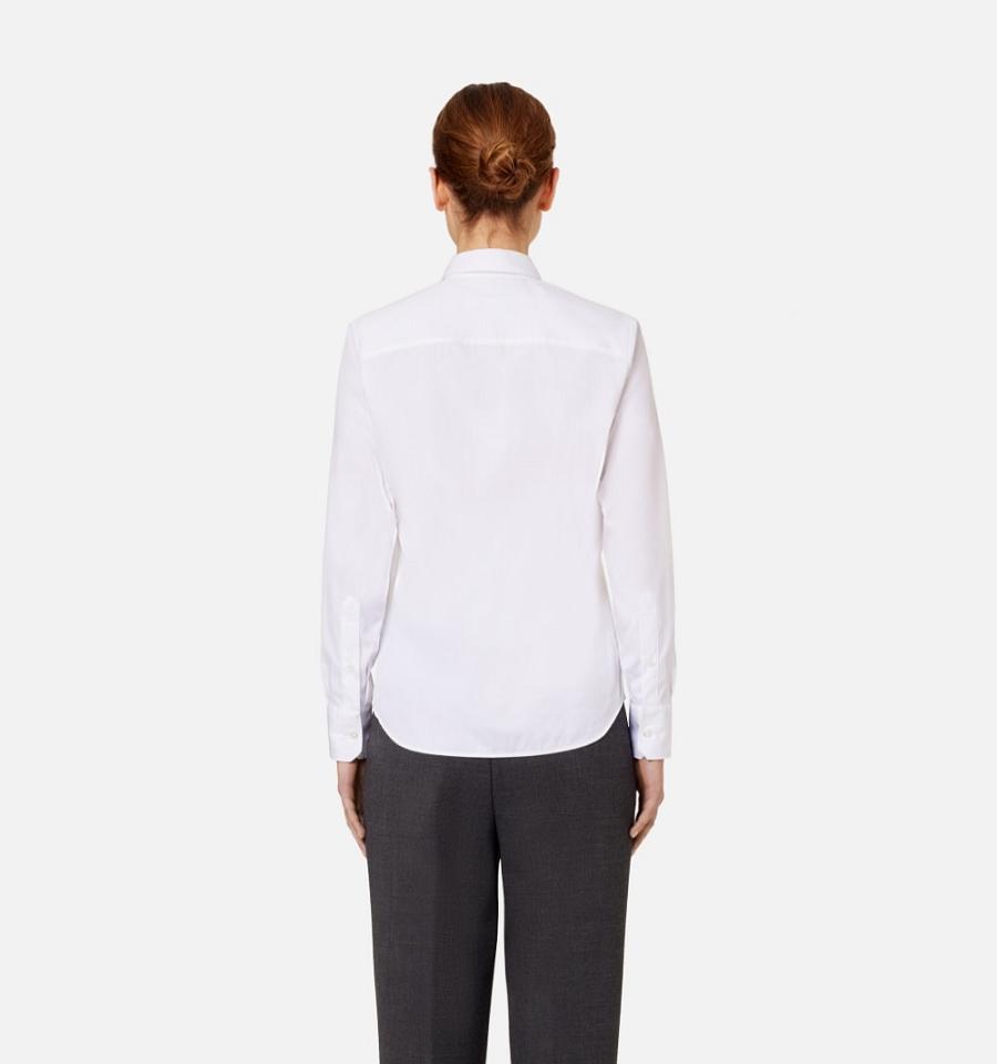 Women's Ami Paris Tonal Ami de Coeur Shirts White | ami-MY168