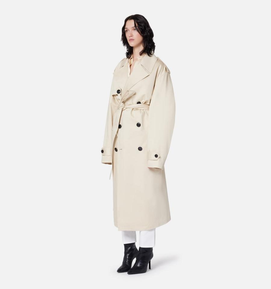 Women's Ami Paris Trench Jackets Khaki | ami-MY129